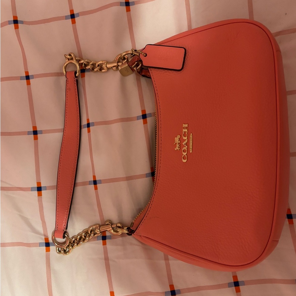Coach Coral Leather Shoulder Bag - Picture 2 of 3